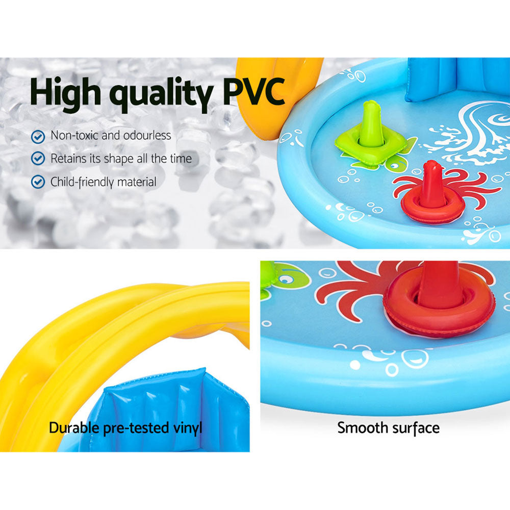 Bestway Kids Inflatable Pool 115x89x76cm Play Swimming Pool with Canopy