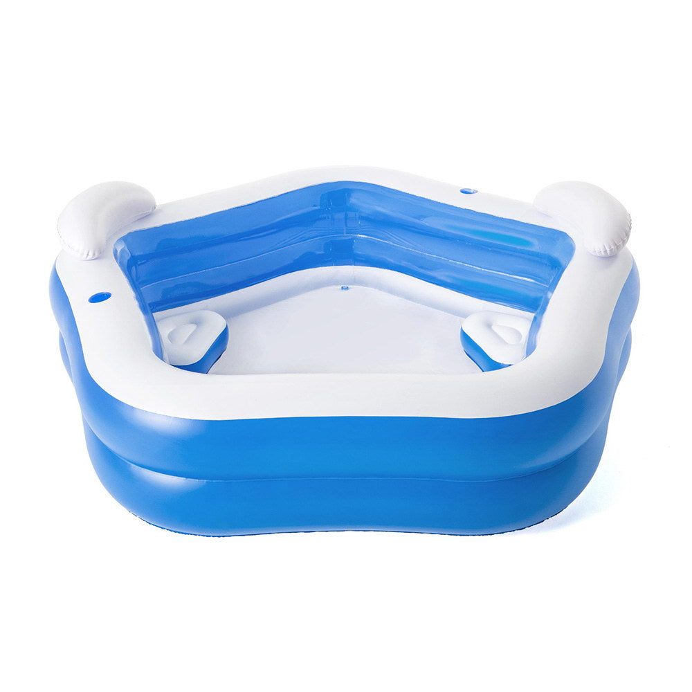 Bestway Kids Above Ground Inflatable Pool 213x206cm with Seats