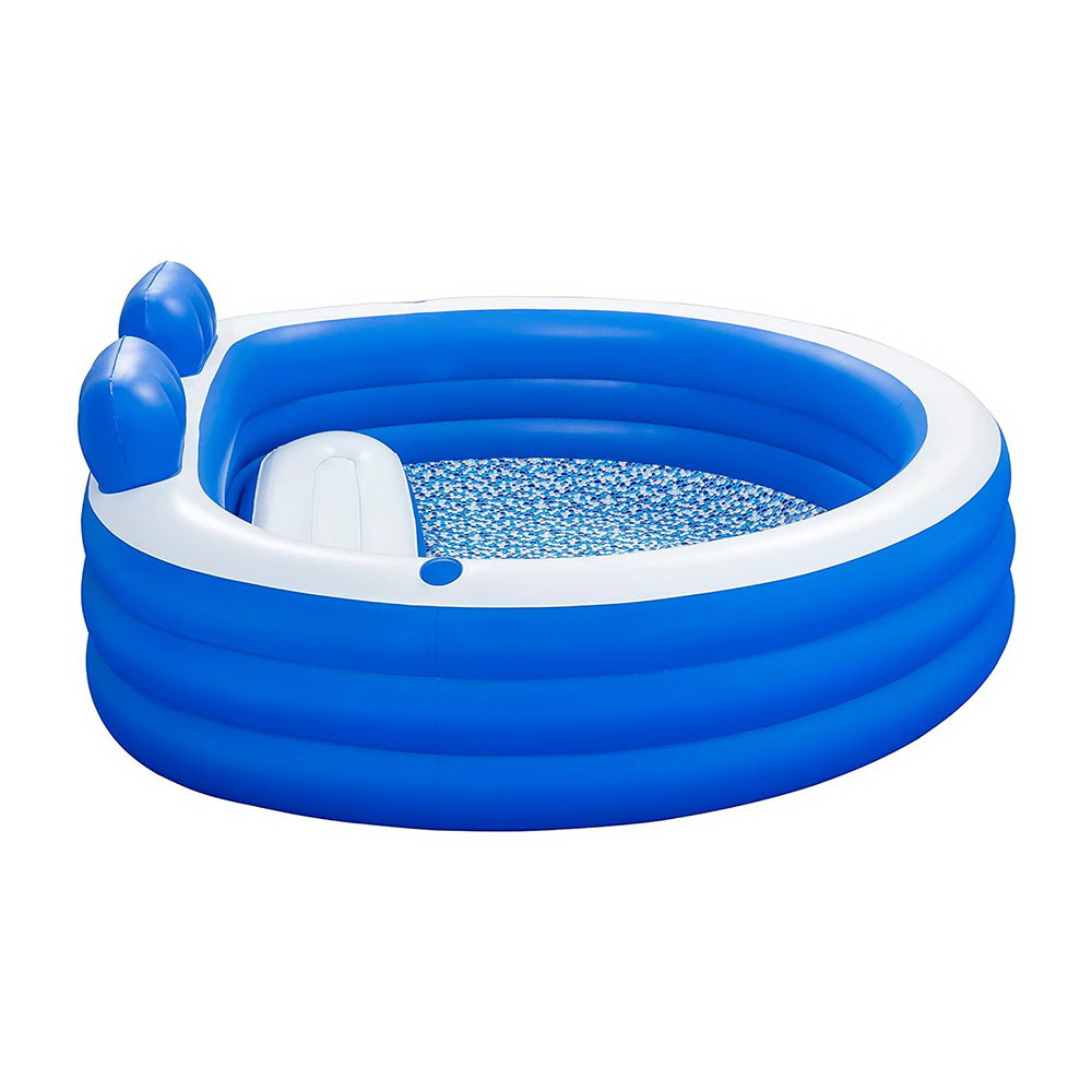 Bestway Kids Inflatable Pool Above-Ground 231x219cm Bench Seat Cup Holders