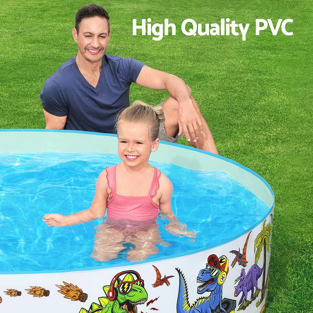 Dinosaurous Kids Pool 183x38cm Round Above Ground Rigid Swimming Pool 946L