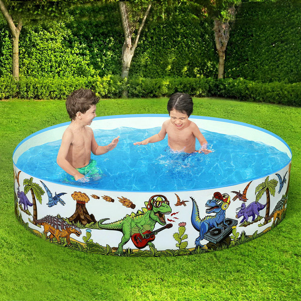 Dinosaurous Kids Pool 183x38cm Round Above Ground Rigid Swimming Pool 946L