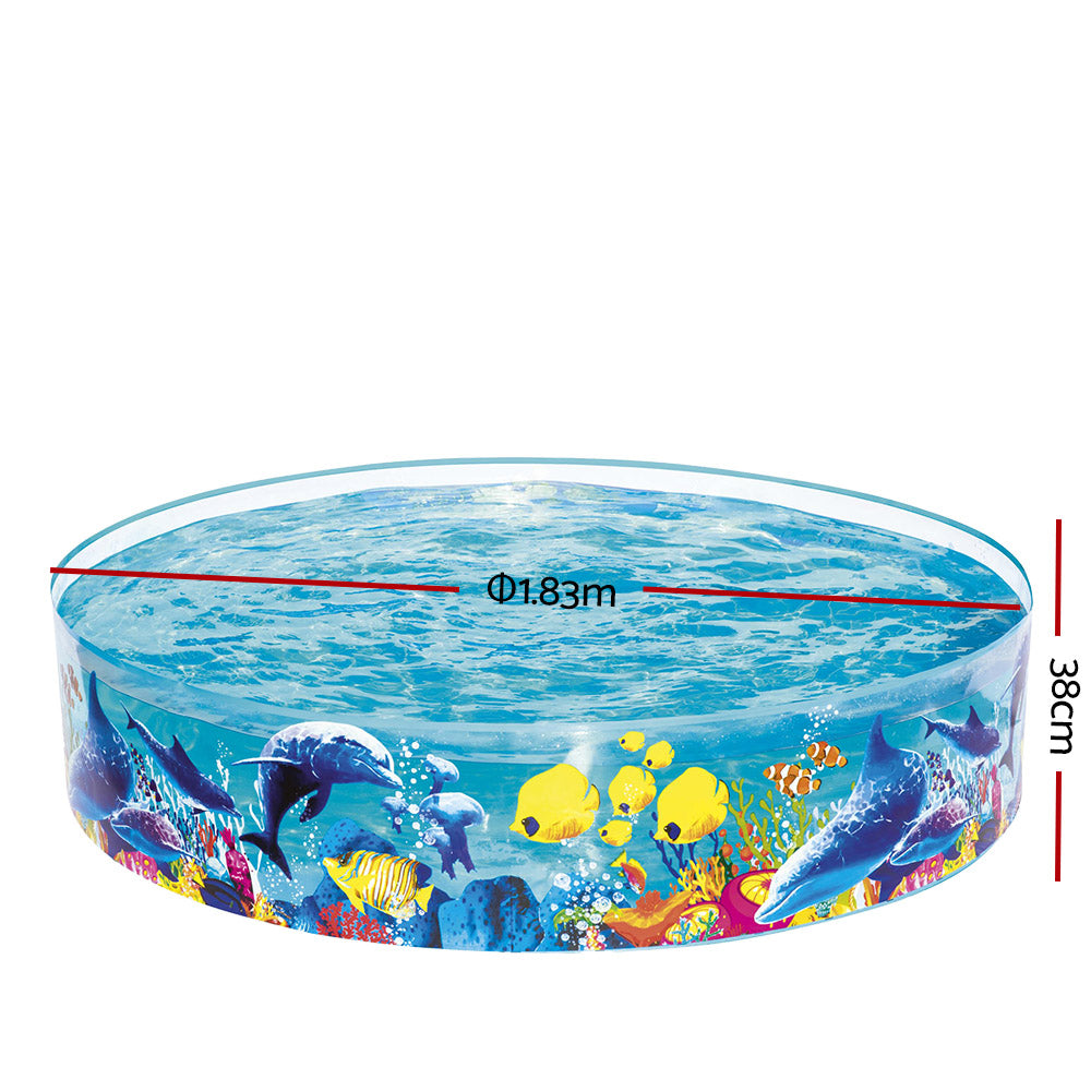 Bestway Kids Round Pool 183x38cm Rigid Above Ground Undersea Graphics