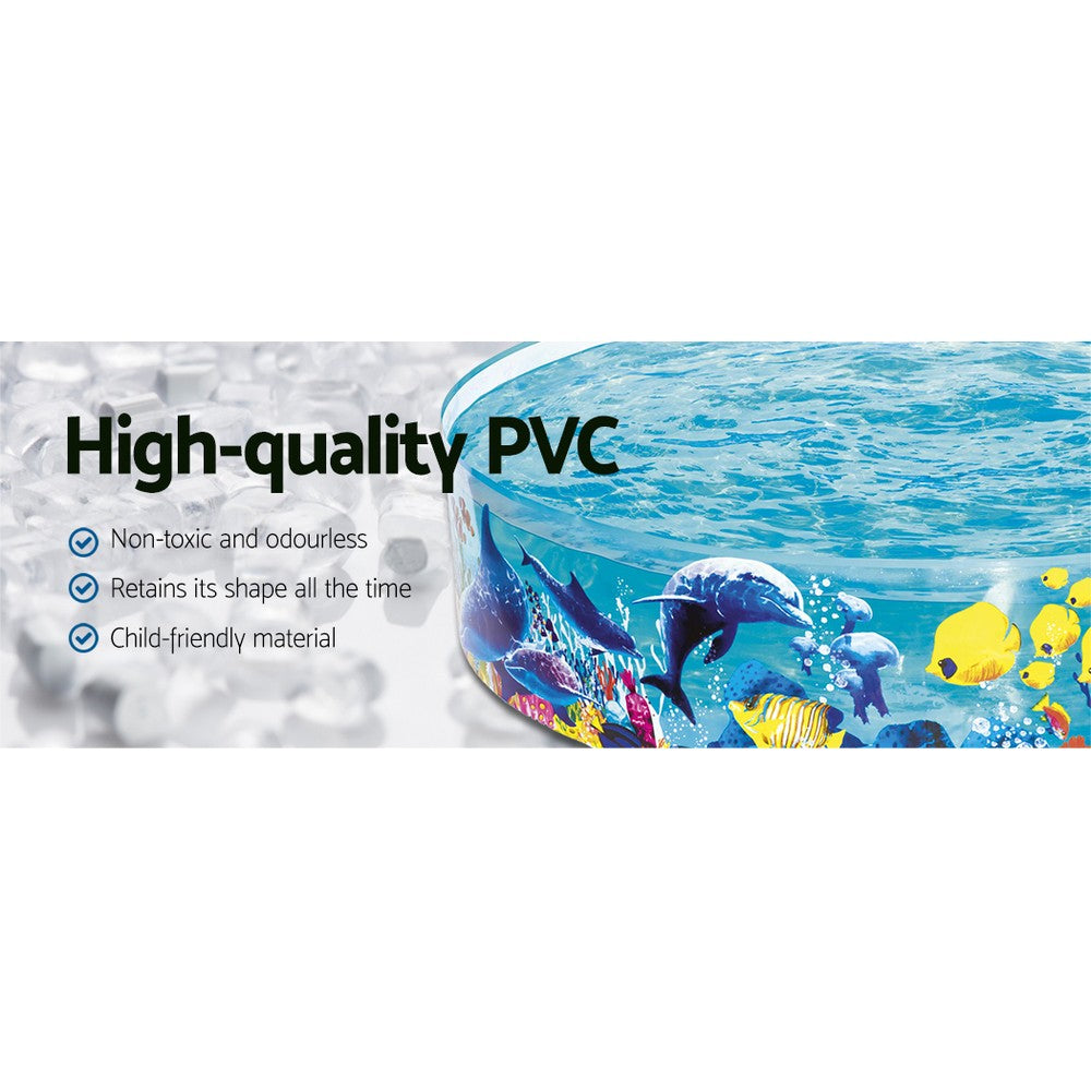 Bestway Kids Round Pool 183x38cm Rigid Above Ground Undersea Graphics