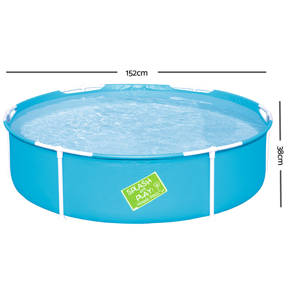 Bestway 152cm Round Kids Pool Steel Frame Above Ground 580L