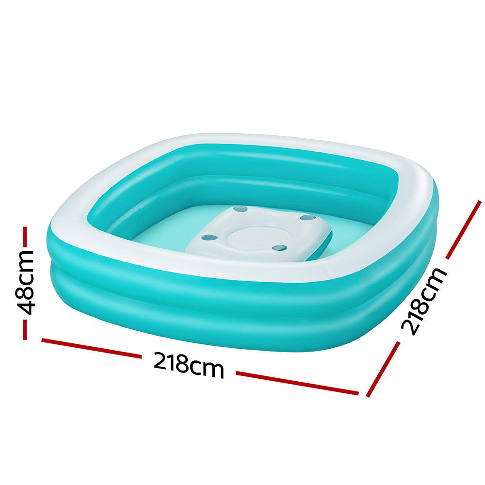 Bestway Kids Inflatable Pool 218cm Family Size with Cup Holders