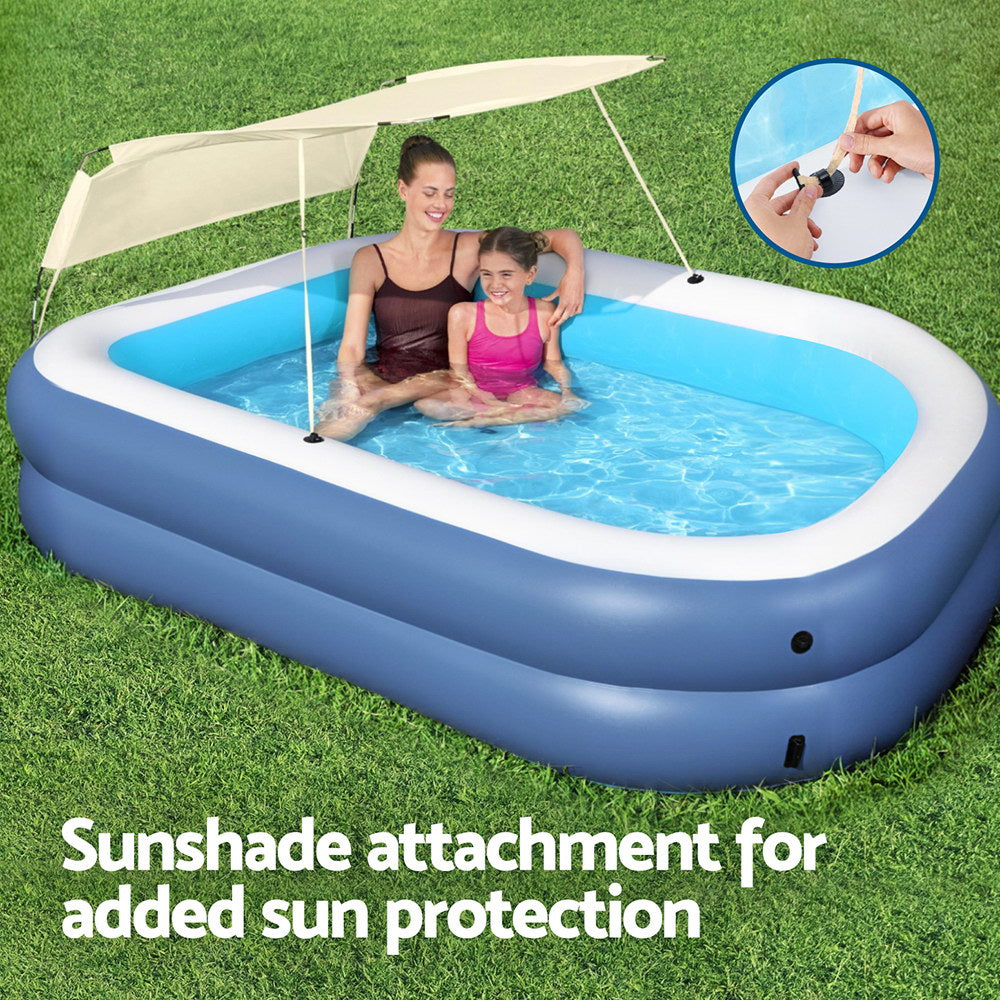 Bestway Kids Inflatable Splash Pool with Sunshade 254x178cm