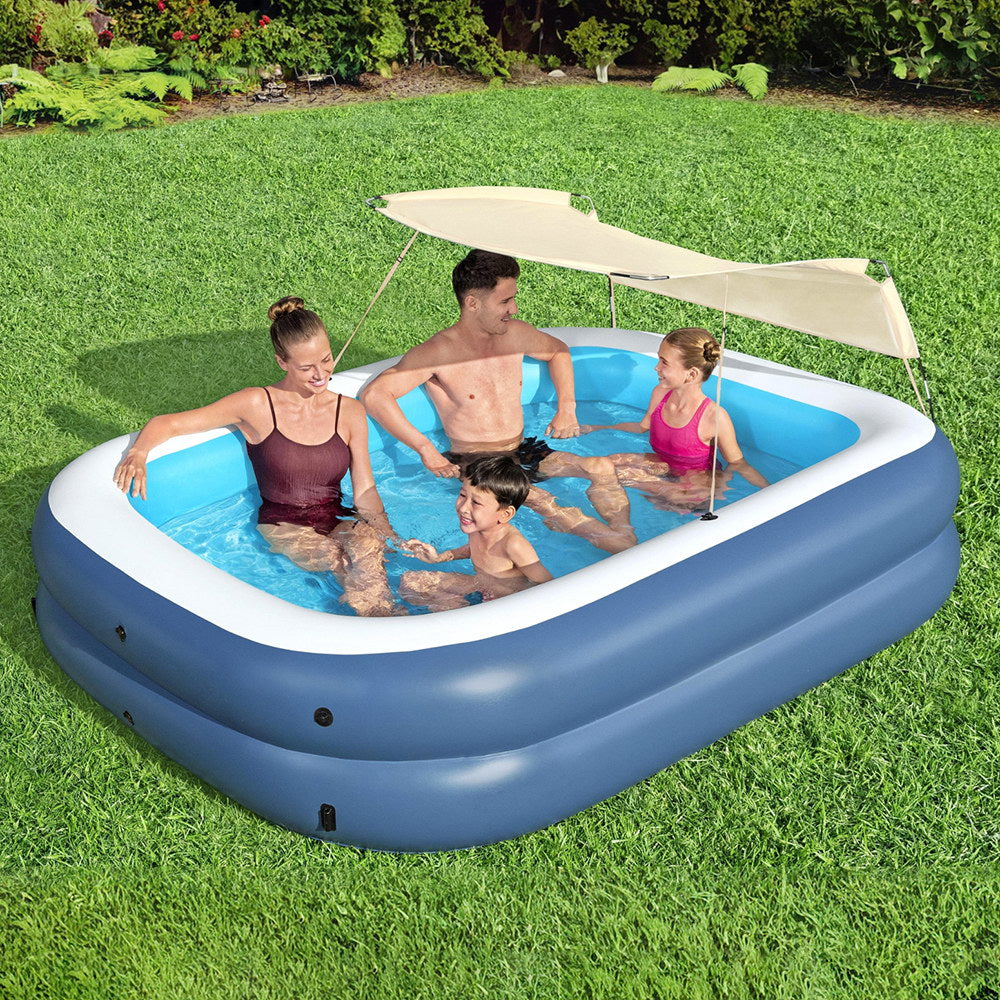 Bestway Kids Inflatable Splash Pool with Sunshade 254x178cm