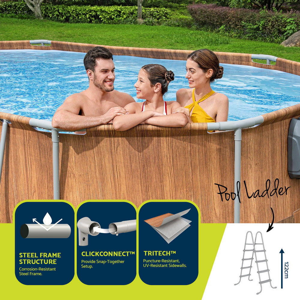 Steel Pro Max 6.1m Luxury Pool & Spa Massage Set Brown