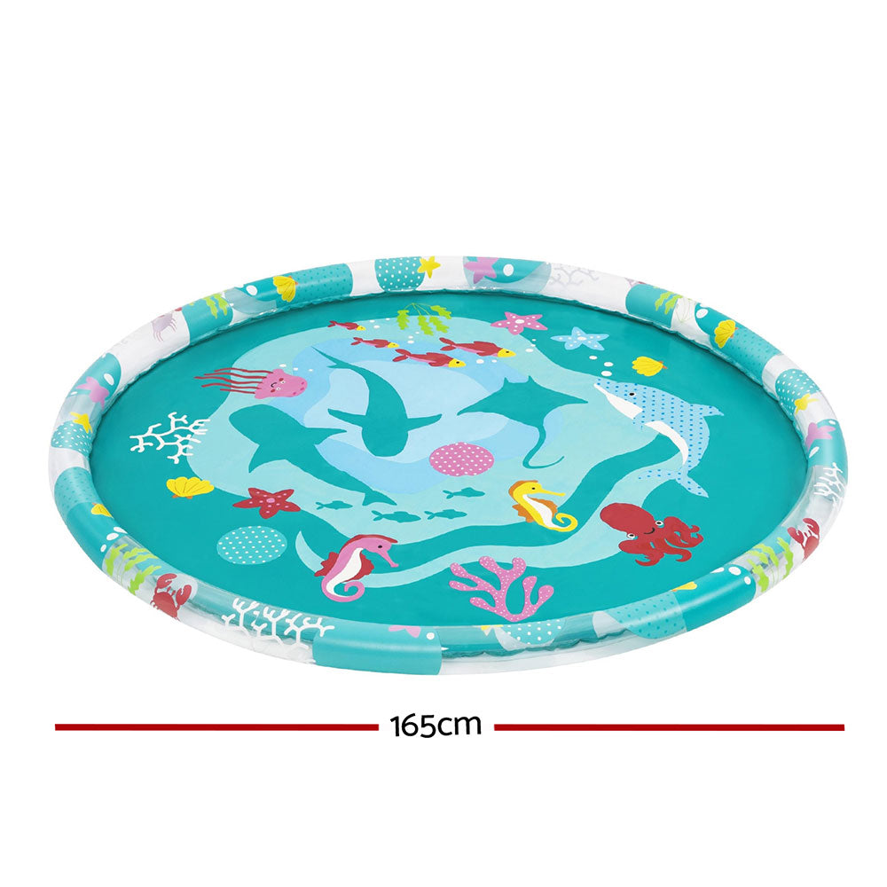 Bestway 165cm Kids Inflatable Splash Pool Marine Print