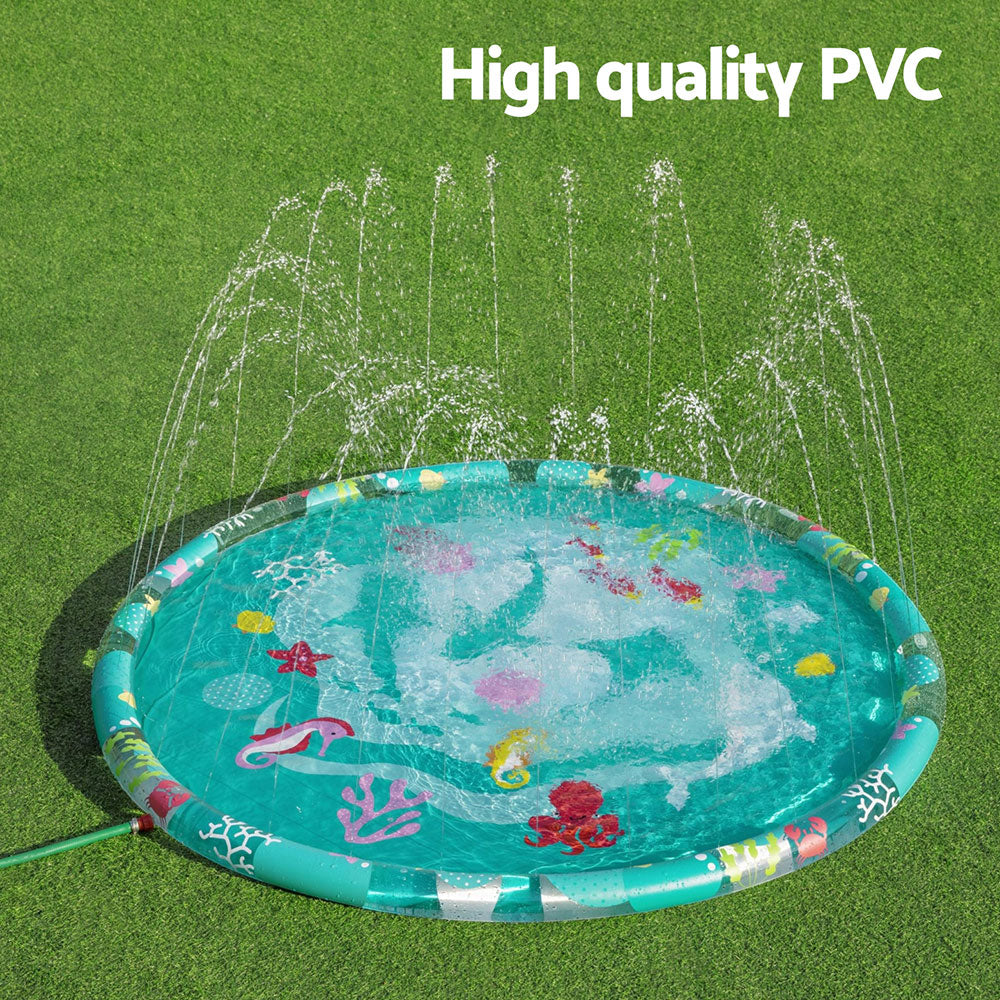 Bestway 165cm Kids Inflatable Splash Pool Marine Print