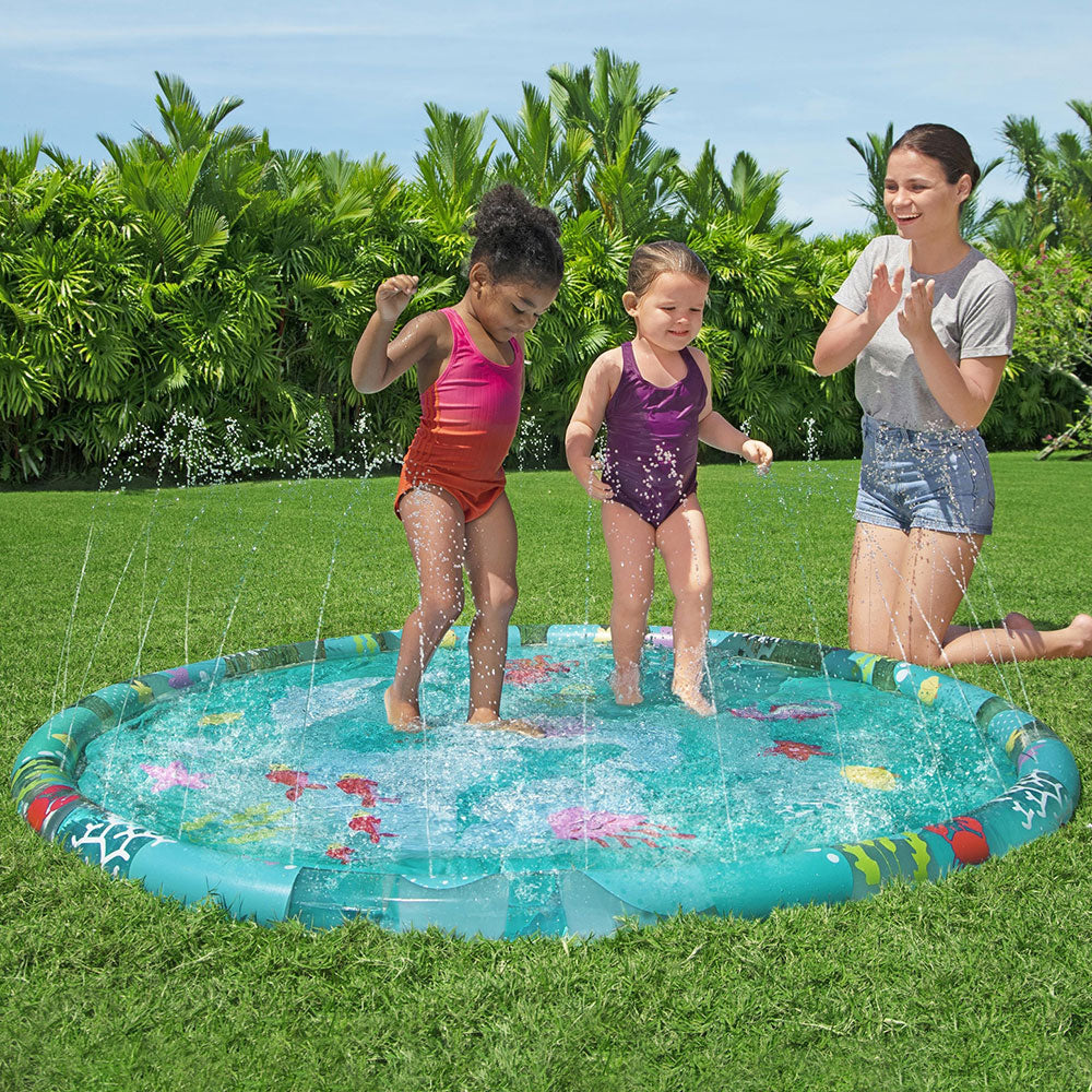 Bestway 165cm Kids Inflatable Splash Pool Marine Print