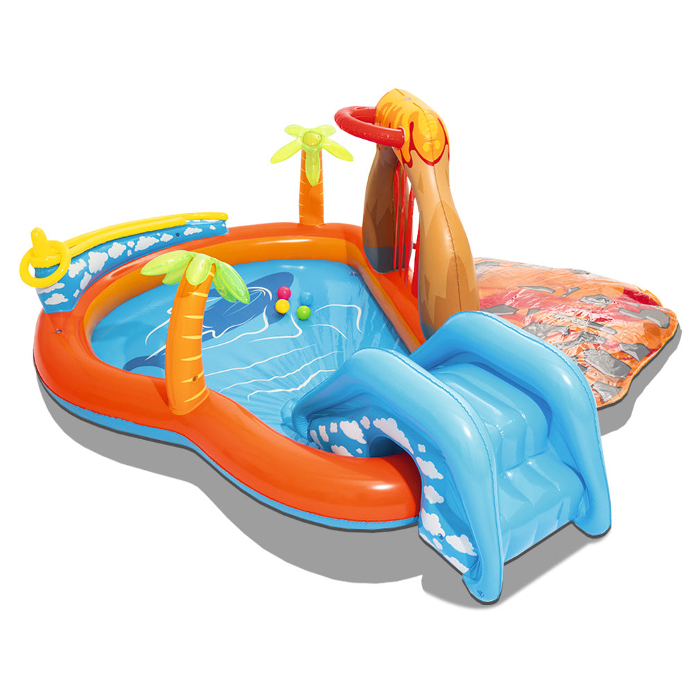 Lava Lagoon Kids Inflatable Pool Play Centre 265cm with Slide and Water Games
