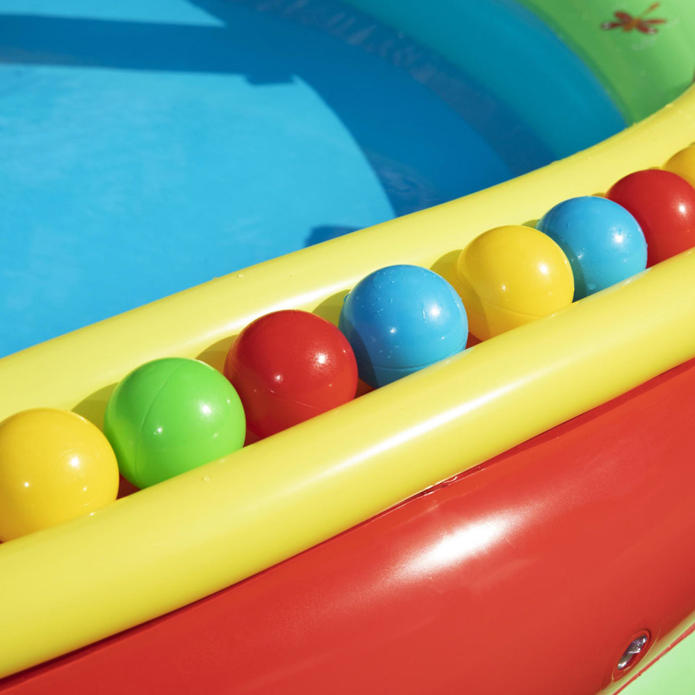 Friendly Woods Kids Inflatable Pool 295x199x130cm with Slide and Sprinkler