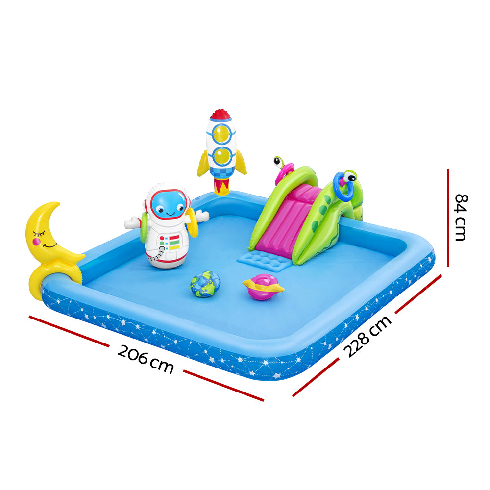 Fantastic Play Kids Pool 228x206x84cm Inflatable Above Ground Space Theme