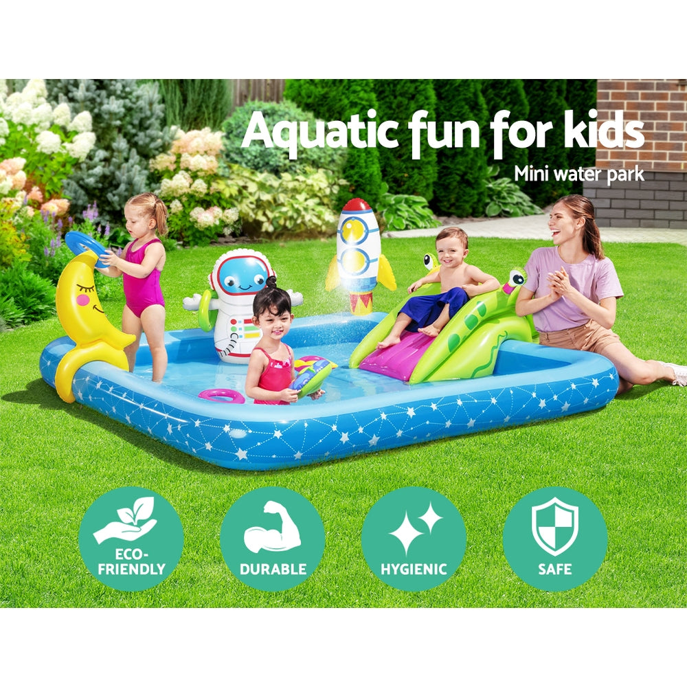 Fantastic Play Kids Pool 228x206x84cm Inflatable Above Ground Space Theme