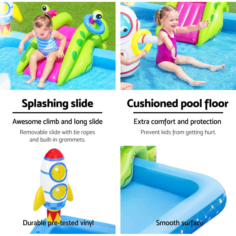 Fantastic Play Kids Pool 228x206x84cm Inflatable Above Ground Space Theme