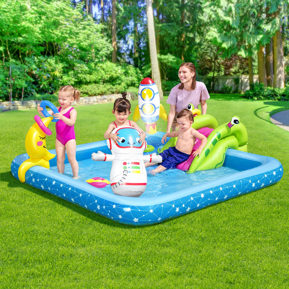 Fantastic Play Kids Pool 228x206x84cm Inflatable Above Ground Space Theme