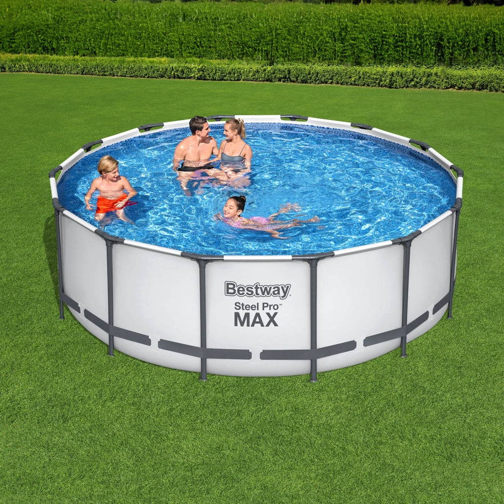 Steel Pro MAX 427cm Round Above Ground Pool with Filter Pump & Ladder
