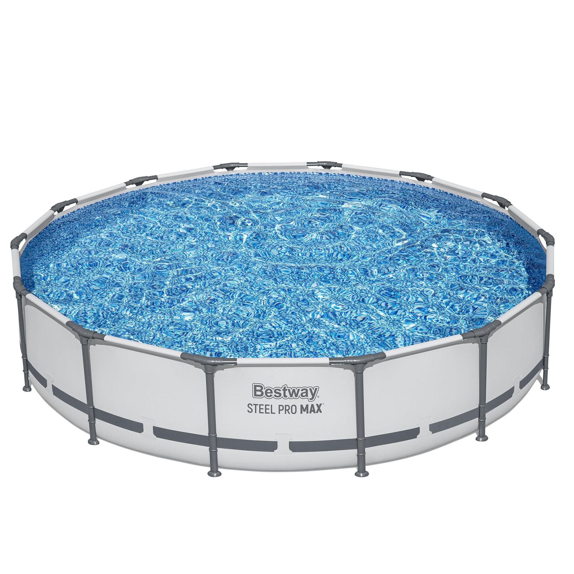 Bestway 427CM Swimming Pools Steel Above Ground Round Backyard Pool Set White