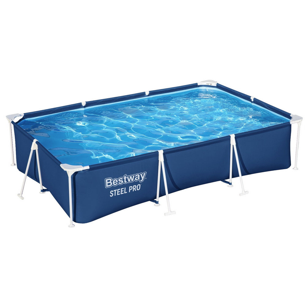 Bestway 300x201x66cm Steel Frame Above Ground Pool 3300L Blue