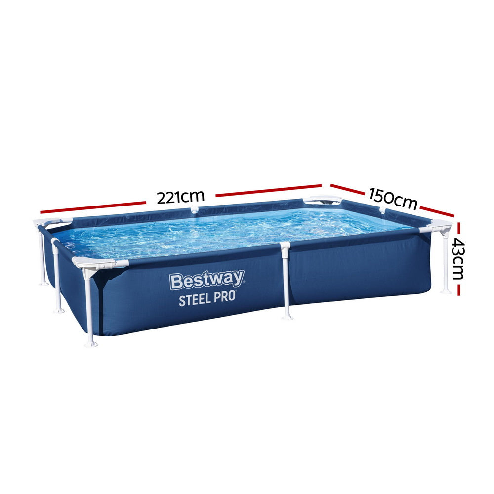 Steel Pro 1200L Above-Ground Pool Blue