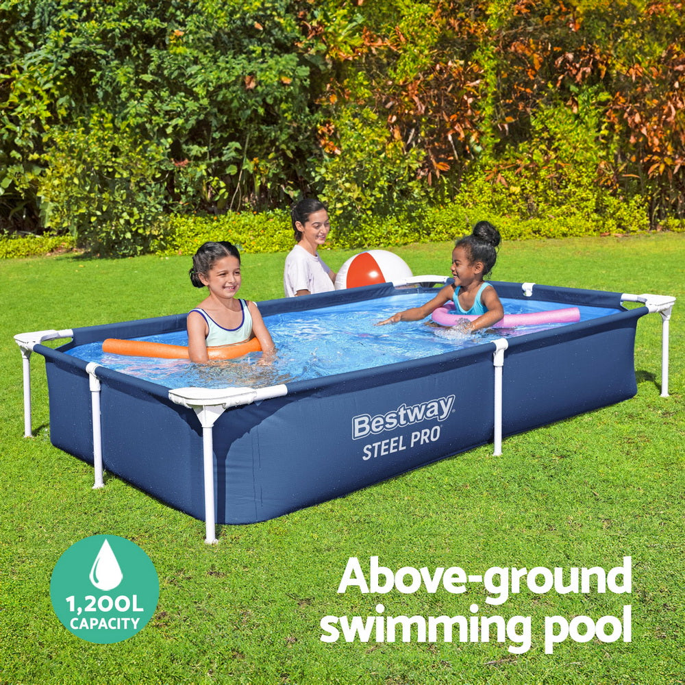 Steel Pro 1200L Above-Ground Pool Blue