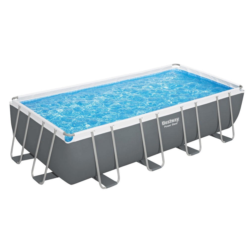 Power Steel 549x274x122cm Steel Frame Above Ground Pool Grey