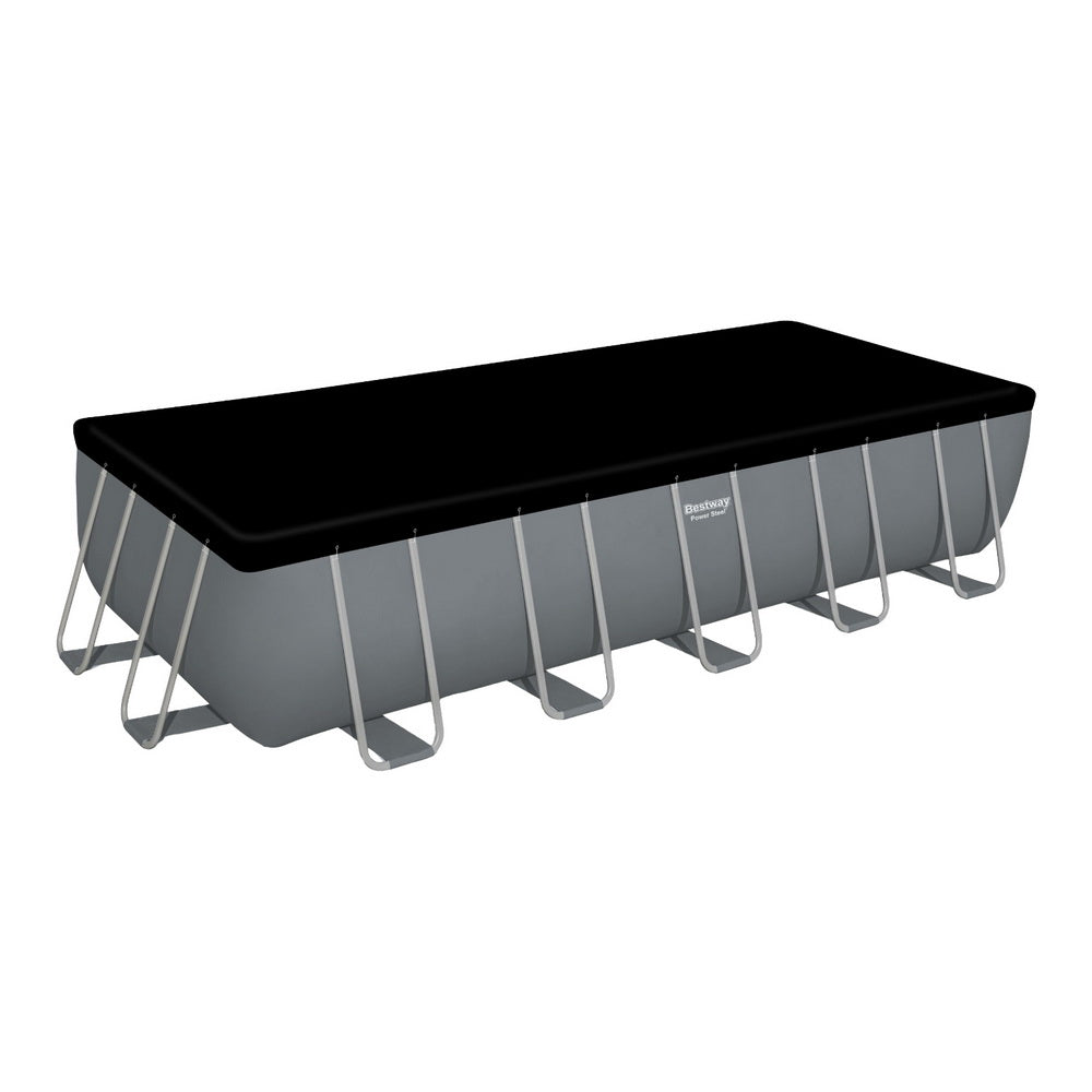Bestway 640x274x132cm Steel Frame Above Ground Pool with Filter Pump & Ladder Grey