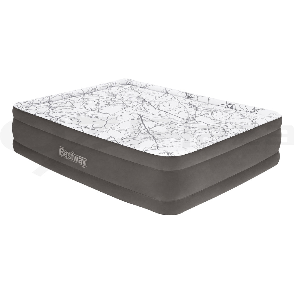 Bestway Queen Air Mattress Inflatable 46cm Grey Beige