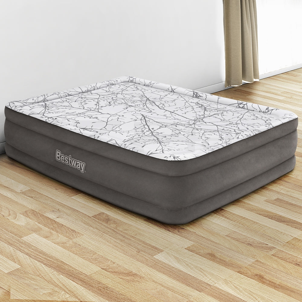 Bestway Queen Air Mattress Inflatable 46cm Grey Beige