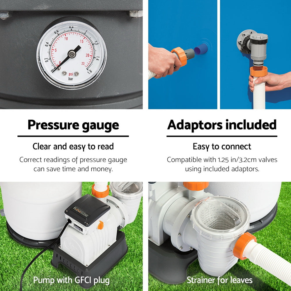 Flowclear 1500GPH Pool Pump Sand Filter for Large Pools