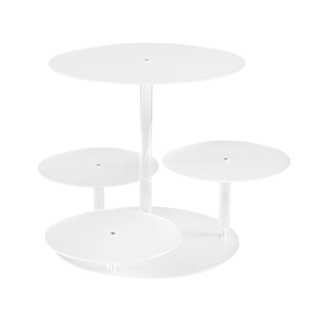 5-Star Chef 5-Tier Cake Stand Acrylic Round Clear