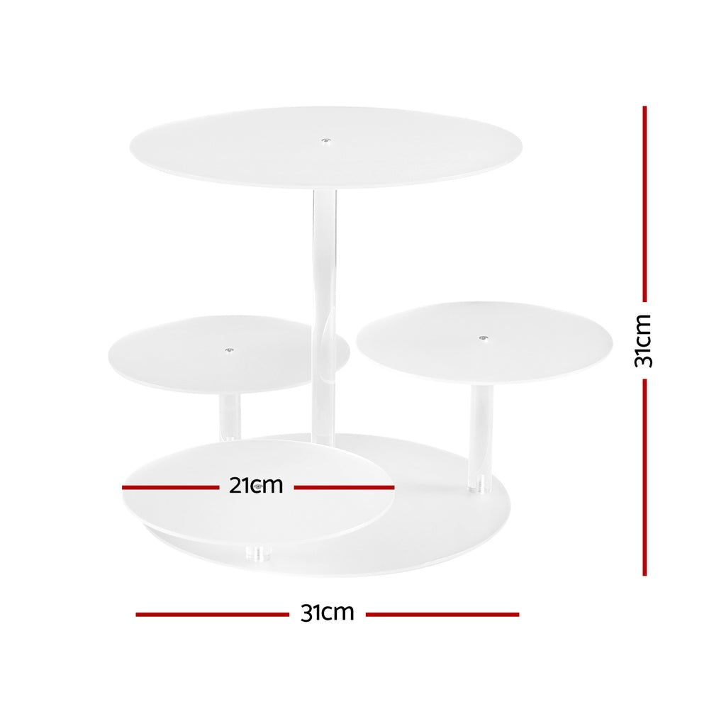 5-Star Chef 5-Tier Acrylic Cake Stand Clear Round Wedding Party Display