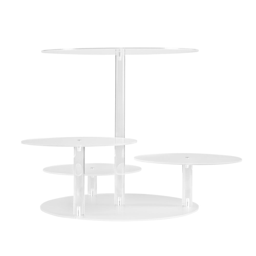 5-Star Chef 5-Tier Acrylic Cake Stand Clear Round Wedding Party Display
