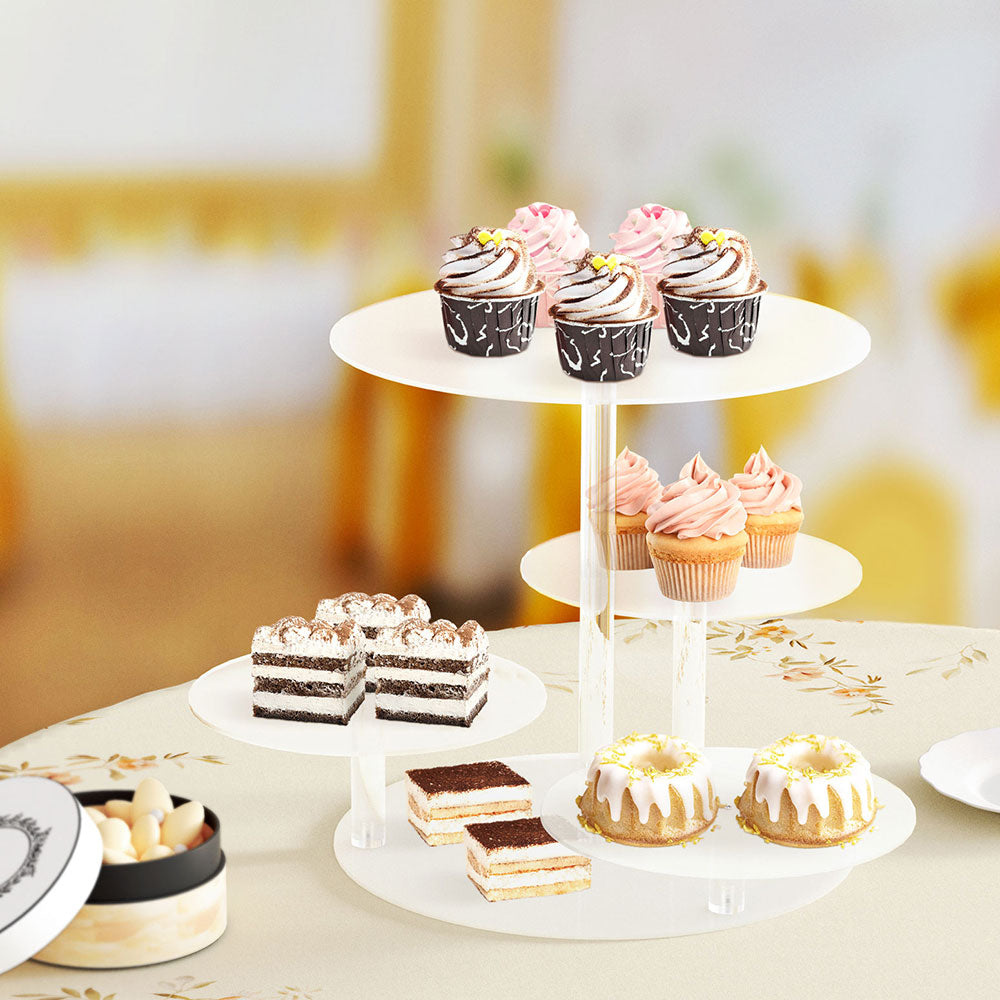 5-Star Chef 5-Tier Acrylic Cake Stand Clear Round Wedding Party Display