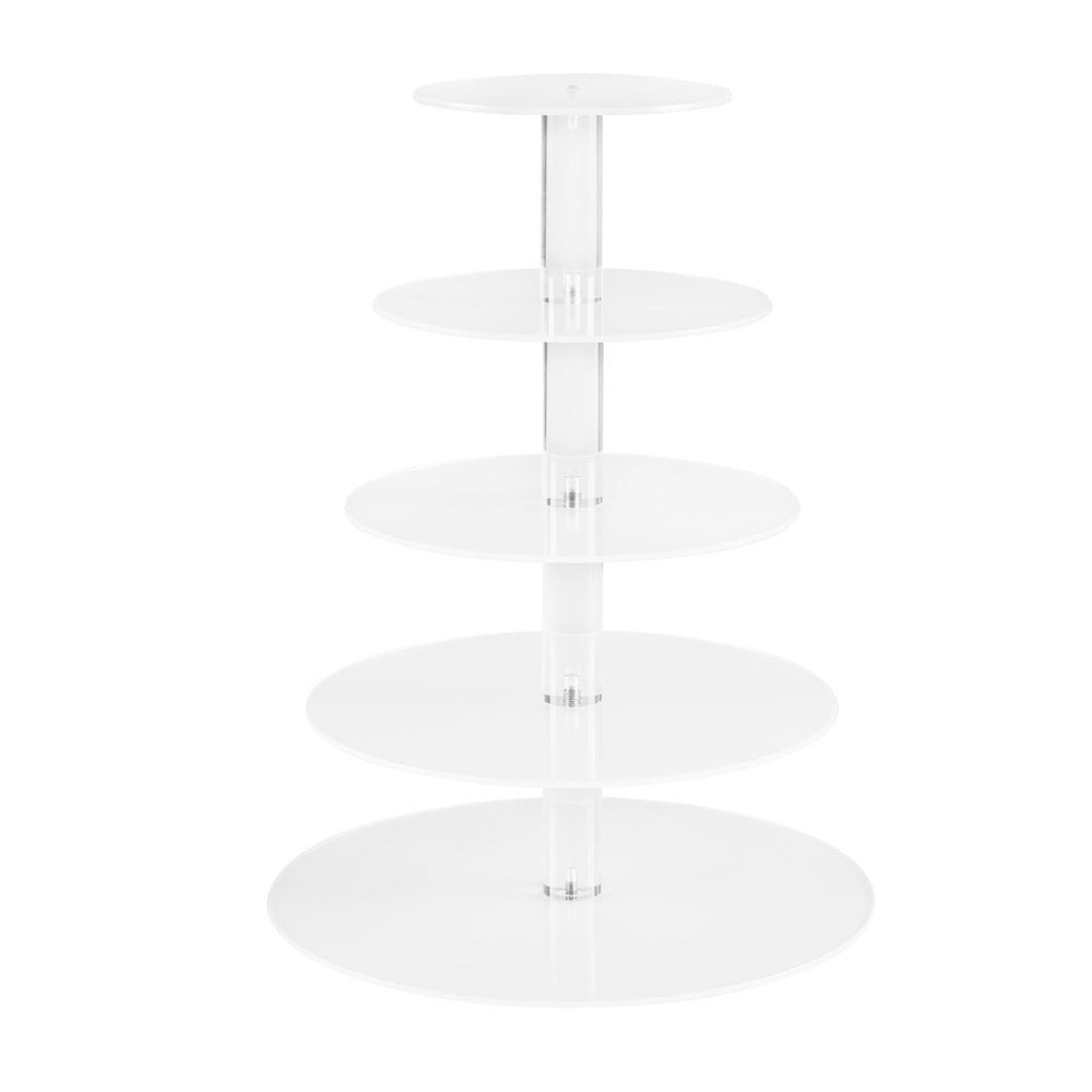 5-Star Chef 5-Tier Acrylic Cake Stand Clear Round Wedding Party Display