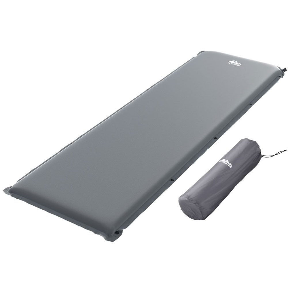 Weisshorn Self Inflating Camping Sleeping Mat Single Grey