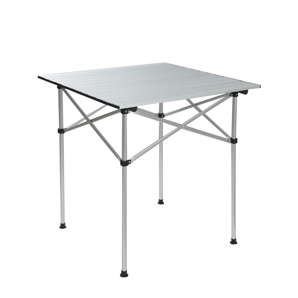 Weisshorn Folding Camping Table 70cm Roll Up Aluminium Picnic Table