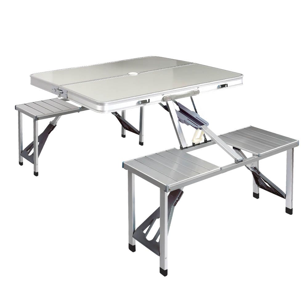 Weisshorn Folding Camping Table Set for Outdoor Picnics and BBQs