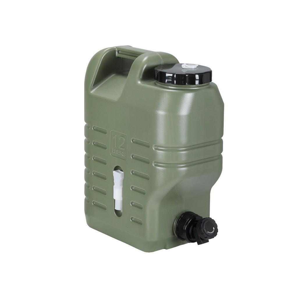 Weisshorn 12L Water Container Jerry Can Green Camping Storage