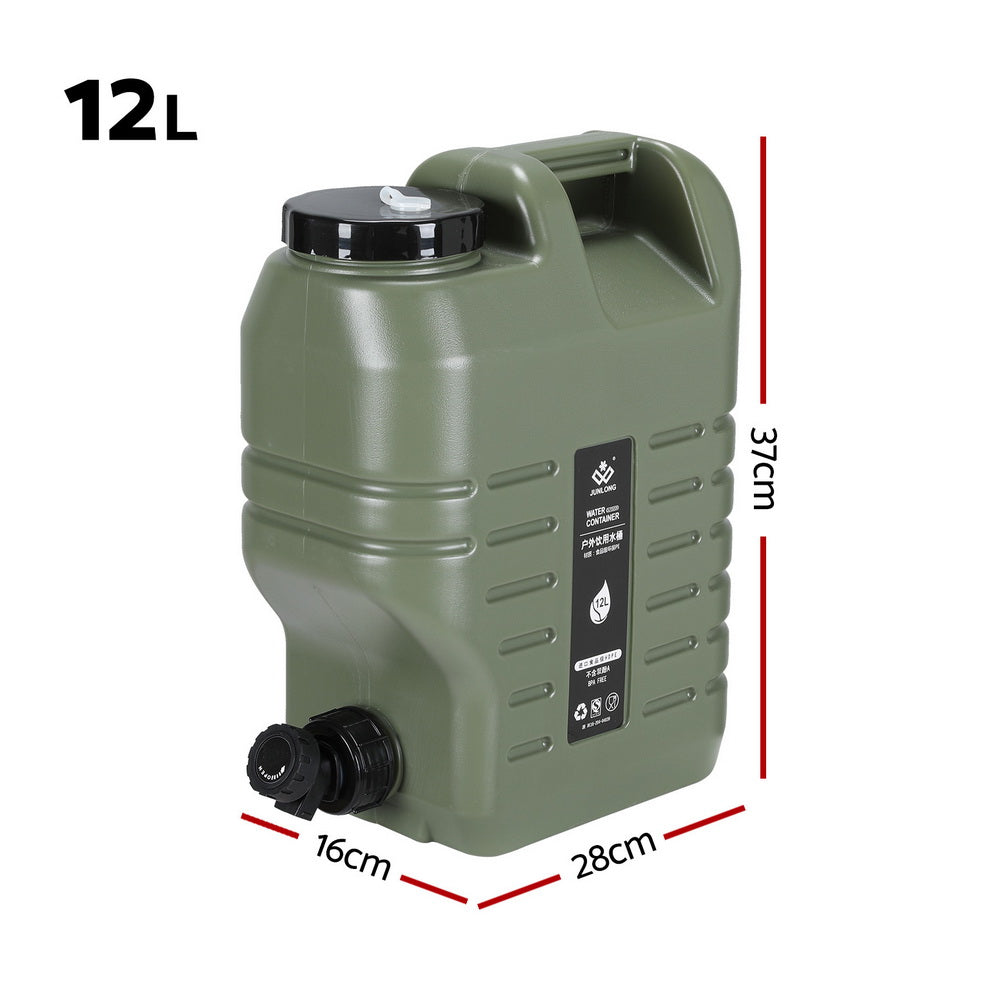 Weisshorn 12L Water Container Jerry Can Green Camping Storage