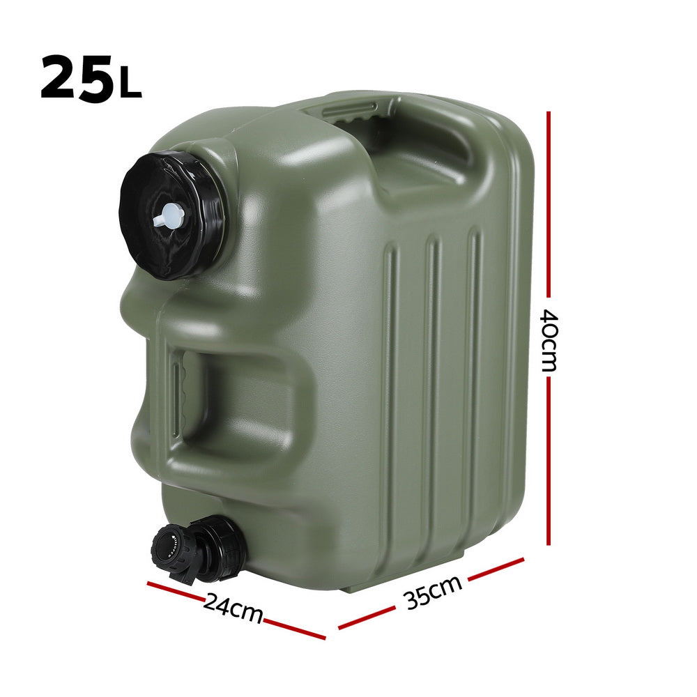 Weisshorn 25L Camping Water Container Jerry Can Green
