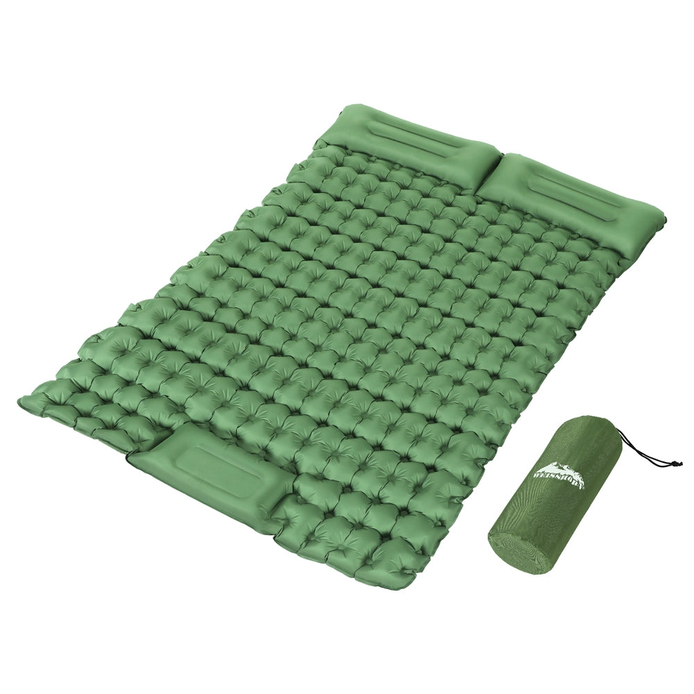 Weisshorn Double Self-Inflating Camping Mattress Green