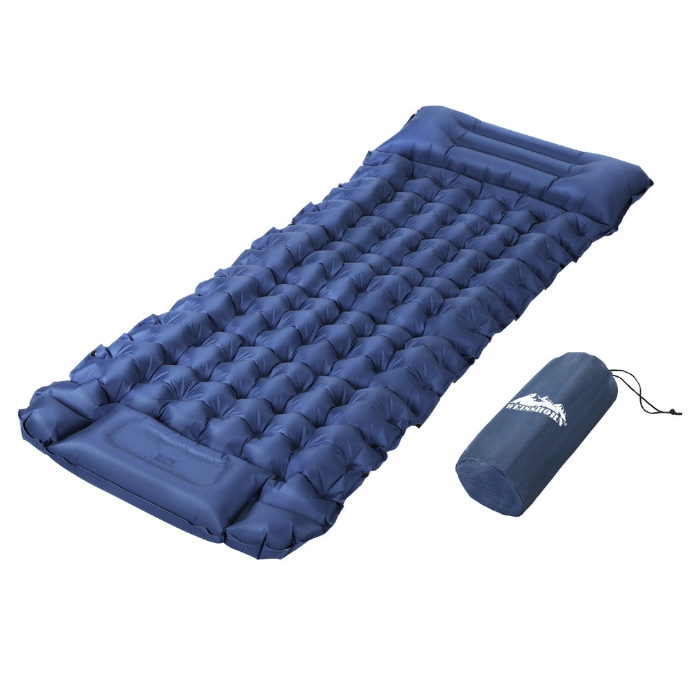 Weisshorn Self Inflating Single Sleeping Mat with Pillow, Carry Bag