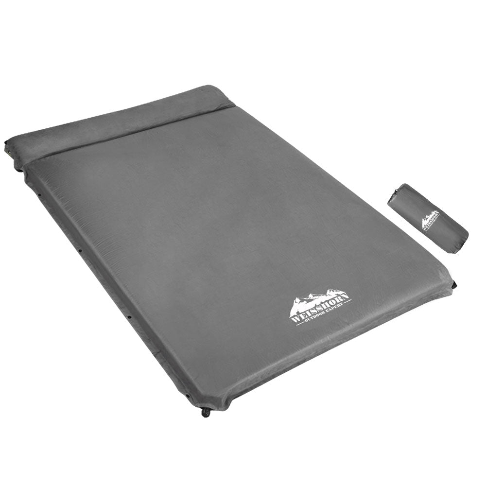 Weisshorn Double Self-Inflating Camping Mattress Grey