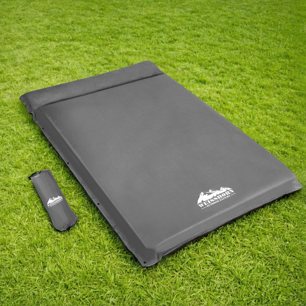 Weisshorn Double Self Inflating Camping Mat 10cm Grey