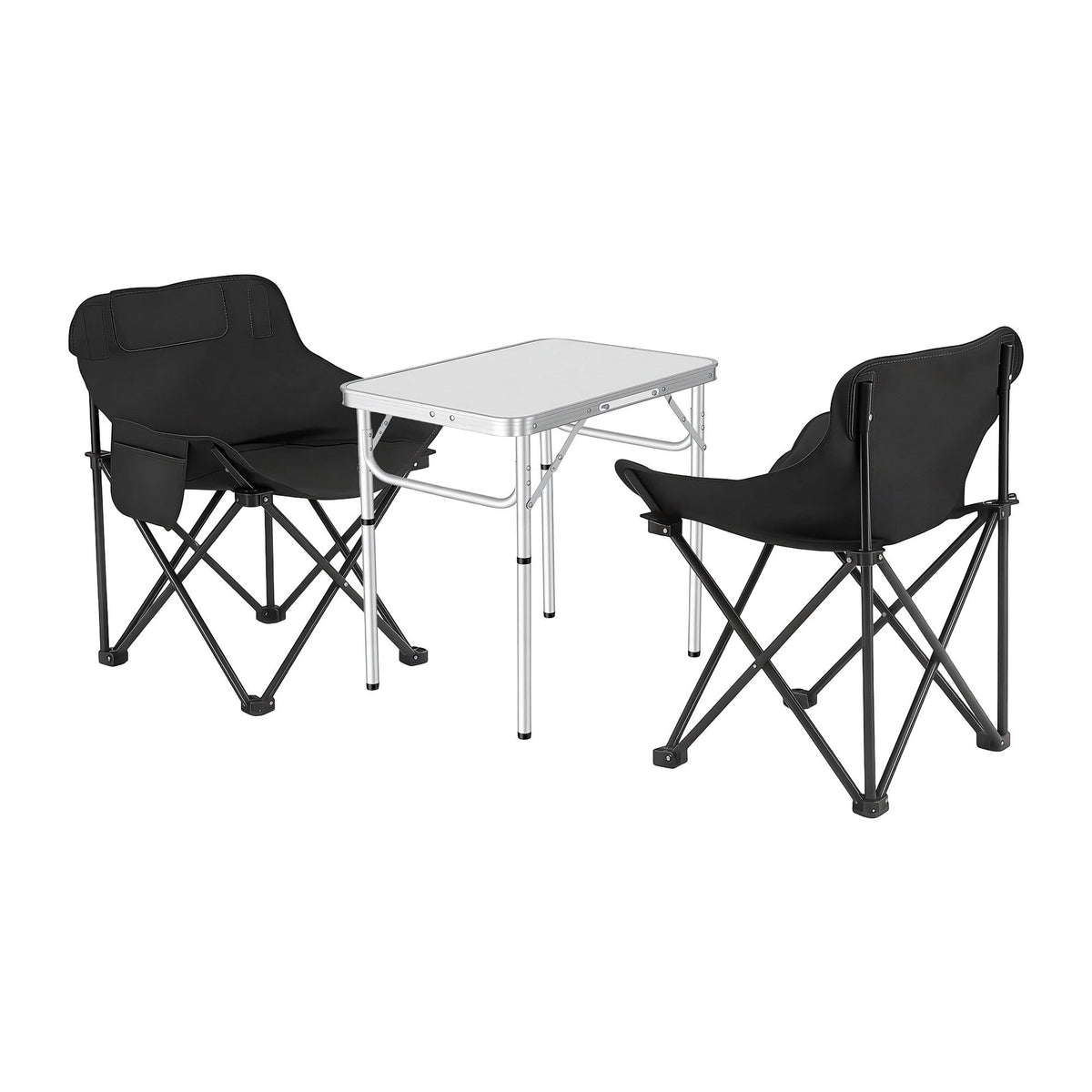Weisshorn 3 Piece Camping Table and Chair Set Aluminium Folding