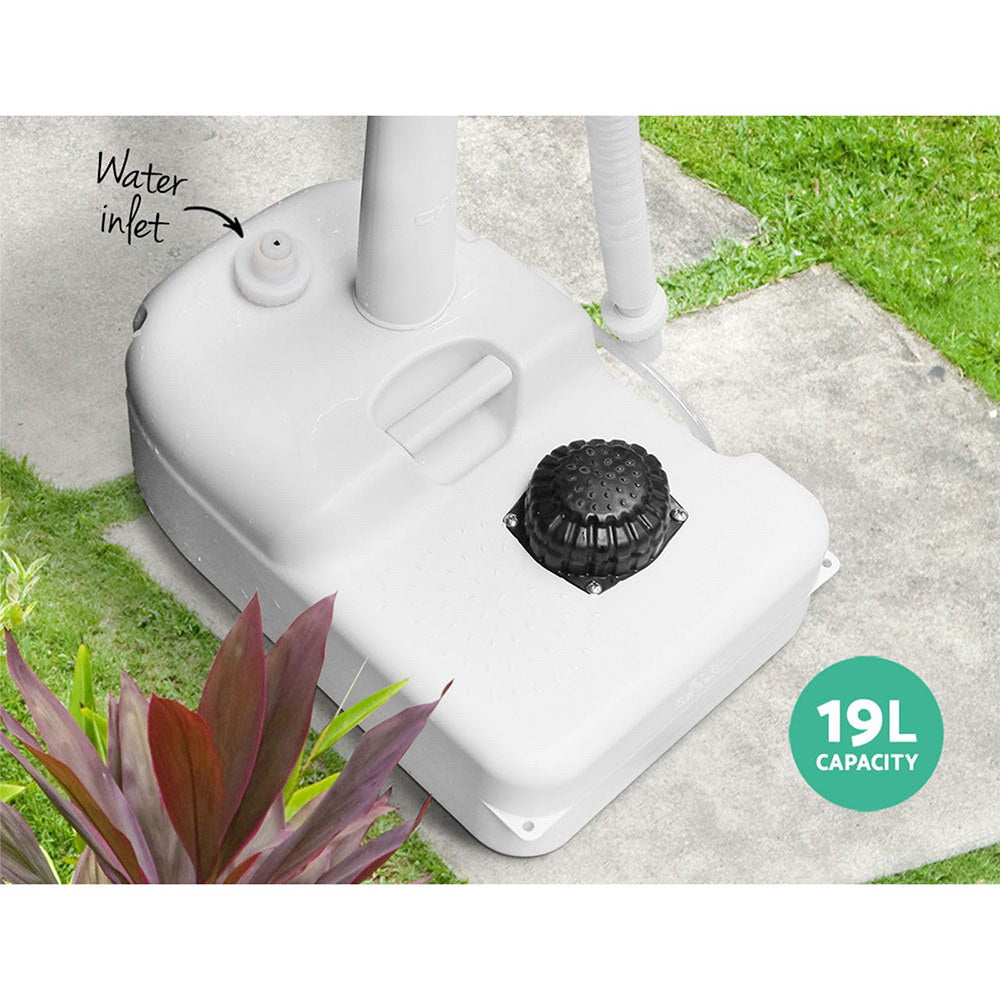 Weisshorn 19L Portable Hand Wash Basin Stand Grey