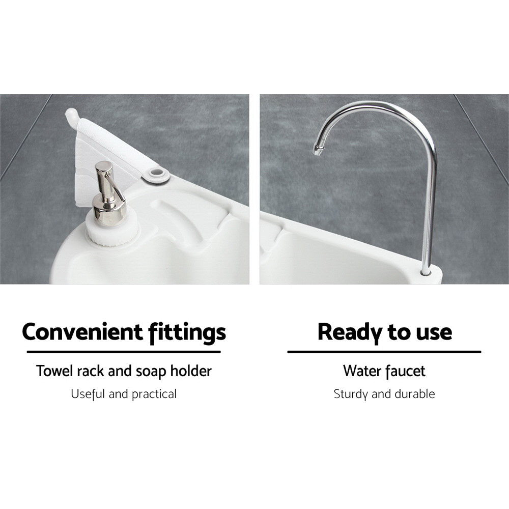 Weisshorn 43L Portable Camping Hand Wash Sink Stand