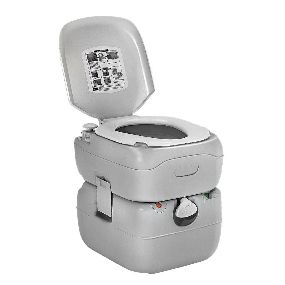Weisshorn 22L Portable Camping Toilet Flush Potty Grey